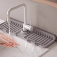 thumbnail image 4 of Faucet Splash Guard Mat, Kitchen Sink Drying Pad, Waterproof Splash Shield for Sink, Non-Slip Sink Protector Mat for Kitchen Bathroom RV, Easy Clean Splash Guard with Drain Hole, 4 of 8