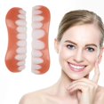 thumbnail image 3 of Silicone Upper/Lower Artificial False Teeth Veneers Dentures Paste S2T9, 3 of 9
