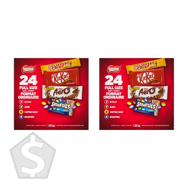 Nestle Assorted Full Size Chocolate Bars Variety Pack, 24 Bars (Pack of 2), 48 Bars Total