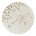 thumbnail image 3 of <p>Baby Announcement Sign, Hello World Baby Sign Photo Prop Commemorate Round Decor 5.9in Basswood  For Shower</p>, 3 of 7