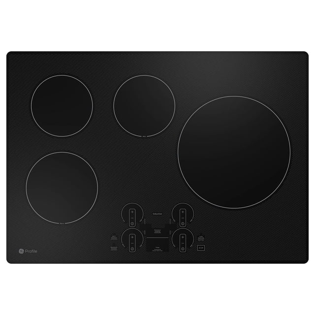 GE Profil 30 Pouces Surface de Cuisson à Induction avec Commande Tactile Intégrée Noir - PHP7030DTBB