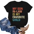 thumbnail image 4 of JIRNDf Hauts pour Femmes Été T-Shirts Tendance Manches Courtes Col Rond Ample Confortable Doux Décontracté Basique Mignon T-Shirts Graphiques pour Femmes Chemises Noir TG, 4 of 5