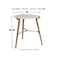 thumbnail image 3 of Bowery Hill Table d'Appoint avec Dessus en Marbre Blanc et Or, 3 of 6