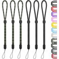 thumbnail image 1 of ORUYROP Lanière de Poignet Réglable en Nylon, avec Fil de Porte-Clés, Noir et Multicolore, 9,5 Pouces, Lot de 6, 1 of 6
