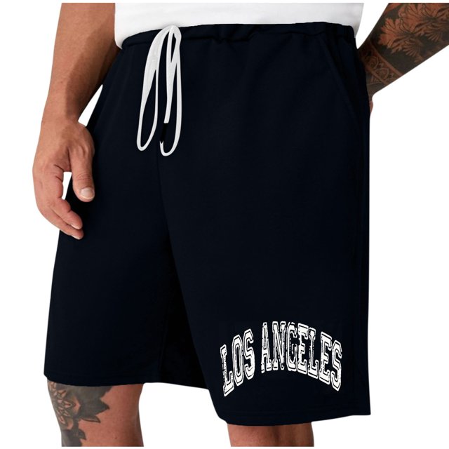 Diufon Men's Athletic Shorts Drawstring Waisted Outdoor Sport Shorts Spring Summer Hiking Shorts with Pockets