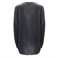 thumbnail image 5 of Pompotops Casual Femmes Couleur Unie Col Rond Poche en Vrac Sweat à Manches Longues, 5 of 5