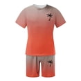 thumbnail image 1 of Liyamei Men's Summer Tracksuit Plus Size Short Sleeve O Neck Athletic Suit Casual Color Block Drawstring Waist Tracksuit Set, 1 of 4