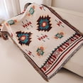 thumbnail image 4 of Dvkptbk Sofa Towels Super Soft Sofa Towel Boho Style Blanket Tablecloth Breathable Recliner Sofa Cover Sofa Cover Light Geometric Pattern Bedding, 4 of 8