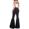 thumbnail image 3 of Maytalsory Wide Application High Waist Bell Bottom Stretchy Lightweight Comfortable Pants black XXL 1Set, 3 of 6