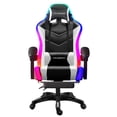 thumbnail image 1 of Wingomart Ergonomic Gaming Chair with Footrest, High Back Faux Leather Gaming Chair With RGB led light and Adjustable Armrest Height Adjustable Swivel, 1 of 9