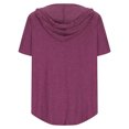 thumbnail image 4 of Timegard Womens Tops V Neck Short Sleeve Drawstring Hoodies Pullover Tee Comfy Summer Casual Tunic Tops, 4 of 5
