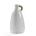 thumbnail image 1 of White Vase with Hemp Rope Handle, 1 of 1