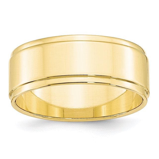 10KY 8mm Flat with Step Edge Band Size 4 Size 4