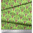thumbnail image 2 of Soimoi Velvet Fabric Moroccan Damask Print Sewing Fabric Yard 58 Inch Wide, 2 of 3