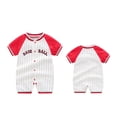 thumbnail image 4 of MIASHUI Barboteuse pour Bébé Vêtements d'Été pour Bébé Vêtements de Ramper pour Bébé Vêtements pour Enfants Baseball Sports Vêtements pour Bébé, Rouge, 0-3 Mois, 4 of 8