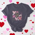 thumbnail image 1 of Meichang T-Shirts de la Saint-Valentin pour Femmes Imprimé Amour Doux Manches Courtes Col Rond Coupe Ample T-Shirts Tendance, 1 of 6