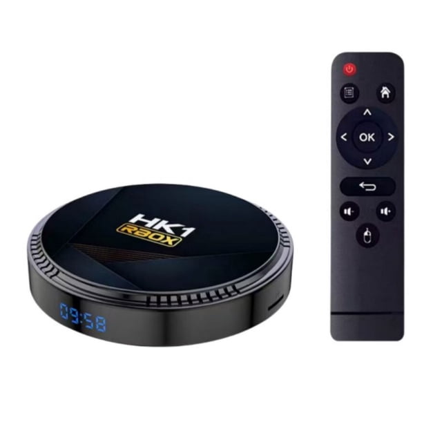 Hk1 Rbox H8 Décodeur H618 android 12.0 Hd WiFi Double Bande6 Bluetooth 5.0 avec RC Noir 4 Go+32 Go Prise UE