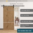 thumbnail image 4 of 6.6ft Carbon Steel Wood Door Hardware Kit Sliding Track Set Wall Mount, 4 of 10