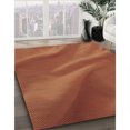 thumbnail image 3 of Ahgly Company Tapis Rond Lavable en Machine Intérieur Transitionnel Orange, 3 Pieds Rond, 3 of 7