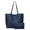 Navy, variant on Ediodpoh Large Capacity Fashion Tote Bag With Closure And Fringe Detachable Shoulder Bag For Women Textured Leather Black