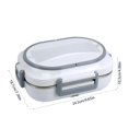 thumbnail image 3 of Wzzjkit Three Compartments Leakage Proof Heating Electrical Lunch Box Plug in Heat Preservation Two in One Lunch Box, 3 of 6