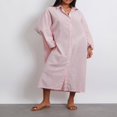thumbnail image 4 of Robe Chemise pour Femmes à Manches Longues et Col Rabattu à Rayures, 4 of 9