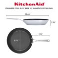 thumbnail image 2 of KitchenAid Poêle à Frire Antiadhésive en Acier Inoxydable de 12 Pouces à Base 3 Plis, Acier Inoxydable Brossé, 2 of 5
