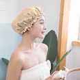 thumbnail image 4 of Uscallm Bonnet de Douche 5 Pcs pour Femmes, Lot de 2, Double Couche, Bonnet de Shampoing Imperméable, Protection des Cheveux Épaissie, Résistant à l'Huile, Bonnets de Bain Réutilisables pour la Douche et la Natation, 4 of 9