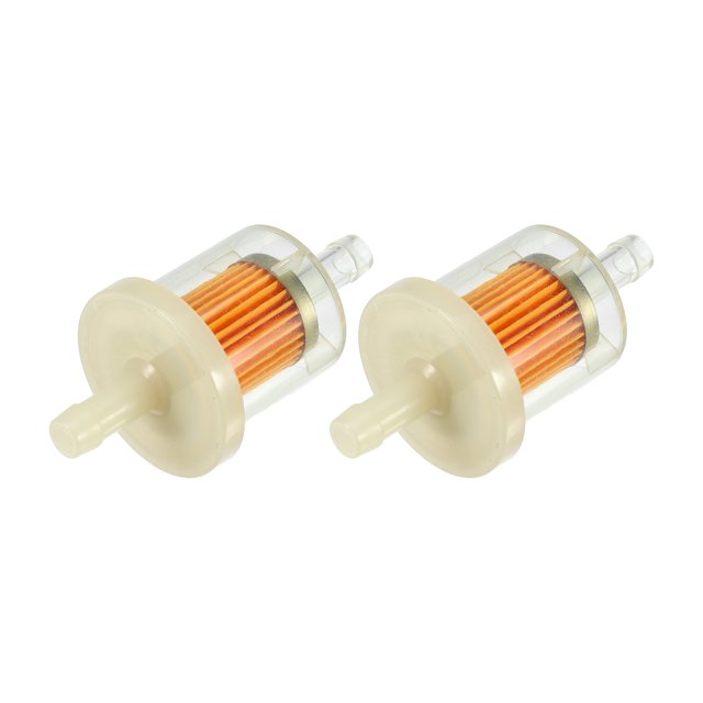 Unique Bargains 2pcs Fits 1/4 Inch Gas Inline Fuel Filters 2.83'x1.38' for Motorcycle ATV Snowmobiles Boat Orange