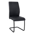 thumbnail image 1 of Monarch Specialties Dining Chair, Set Of 2, Side, Upholstered, Kitchen, Dining Room, Pu Leather Look, Metal, Black, Contemporary, Modern, 1 of 4