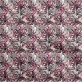 thumbnail image 1 of oneOone Tissu Polyester Spandex Magenta Feuilles Matière de Robe Tissu Imprimé Tissu au Mètre 56 Pouces de Large, 1 of 4