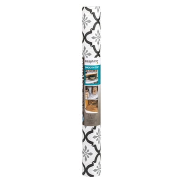 EasyLiner Smooth Top Shelf Liner, Grey Quatrefloral, 20 in. x 6 ft. Roll