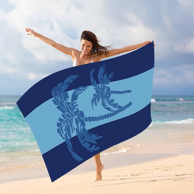 Matoen Microfiber Beach Towel Super Lightweight Colorful Bath Towel Sandproof Beach Blanket Multi-Purpose Towel for Travel Swimming Pool 27.5x55.1 Inch