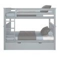 thumbnail image 2 of BEDSMART Solid Wood Full Over Full Bunk Bed With Trundle | Gray, 2 of 5
