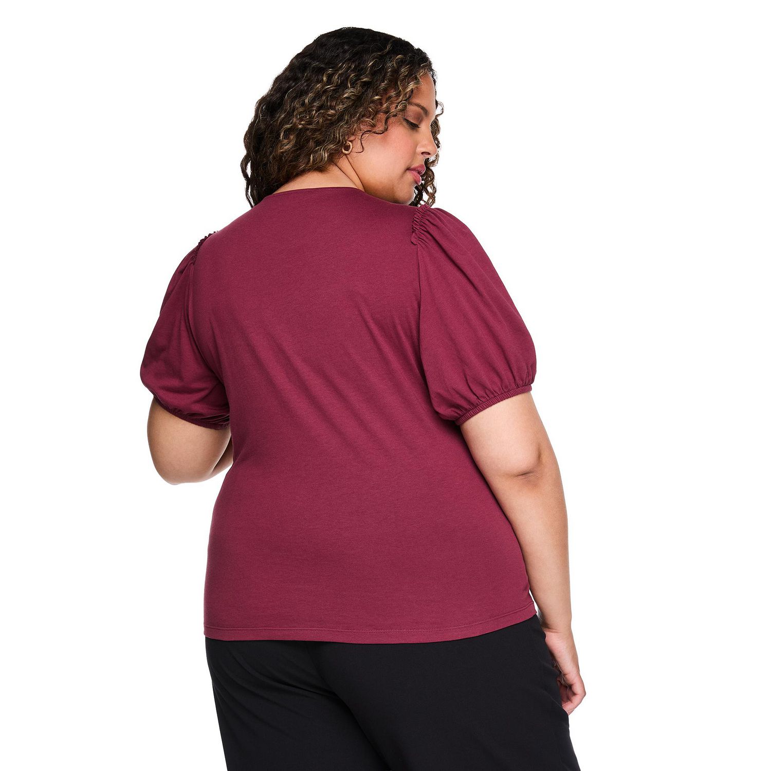 Haut à manches bouffantes Lane Bryant Plus pour femmes