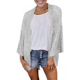 thumbnail image 1 of 2025 Cardigan pour Femmes Chandail Classique Kimonos pour Femmes Grande Taille Col Ras du Cou Col à Boutons Long Cardigan pour Femmes Tricot devant Ouvert, 1 of 5