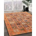 thumbnail image 2 of Ahgly Company Tapis d'Intérieur Ronds Abstraits Orange Tapis de Zone Abstraits, 4 Pieds Rond, 2 of 6