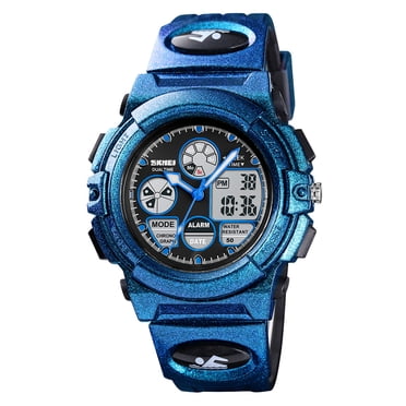 SKMEI 1163 Montres Enfants Sports de Plein Air Montre pour Enfants Montre-Bracelet Numérique à Quartz pour Garçons Filles Montres avec Bracelet en PU Alarme DEL Lumineuse Étanche Date Résistance aux Chocs Accessoires Portables