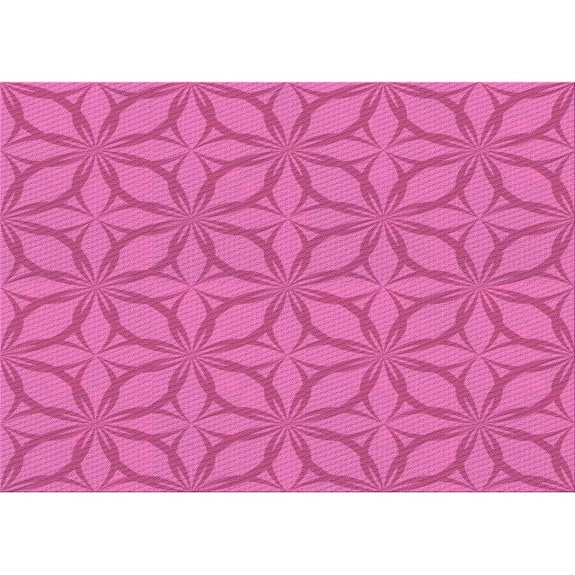 Ahgly Tapis Rectangulaire Lavable en Machine Intérieur Transitionnel Rose Profond, 4 Pieds x 6 Pieds