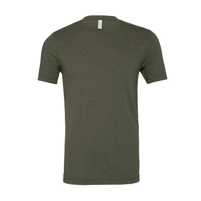 T-shirt à Manches Courtes Unisexe en Canevas Bella à Col Rond en Mélange, 2TG