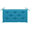 thumbnail image 5 of vidaXL Garden Bench with Light Blue Cushion 112 cm Solid Teak Wood, 5 of 5