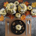 thumbnail image 3 of 8-Piece Assorted Artificial Gold Pumpkins - Fall Harvest Decor Set, 3 of 5