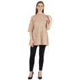 thumbnail image 2 of Moomaya Tunique en Coton Imprimé pour Femmes, Col Mandarin, Tenue Ethnique, Kurti à Épingles, 2 of 7