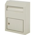 thumbnail image 2 of Wall Mount Locking Mailbox for Outside - Steel Security Mailbox with Key Lock and Mail Slot - 12 x 4.5 x 15 Inch Post Box for Home and Office - White, 2 of 6