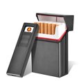 thumbnail image 4 of Cigarette Dispenser Storage Box Flip Cigarette Case 20 Loaded High Capacity with Detachable USB Rechargeable Cigarette Lighter, 4 of 8