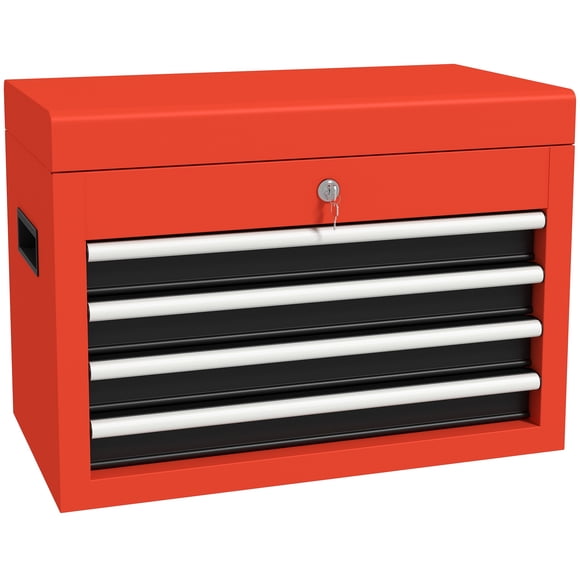 DURHAND 4-Drawer Tool Box Lockable Steel Tool Chest with Latch and Keys