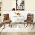 thumbnail image 3 of Homy Casa - Ensemble de 2 chaises d'appoint en similicuir, 3 of 11