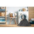 thumbnail image 2 of Ahgly Tapis d'Intérieur Lavable en Machine Carré Gris Fumé, 3 Pieds Carré, 2 of 7