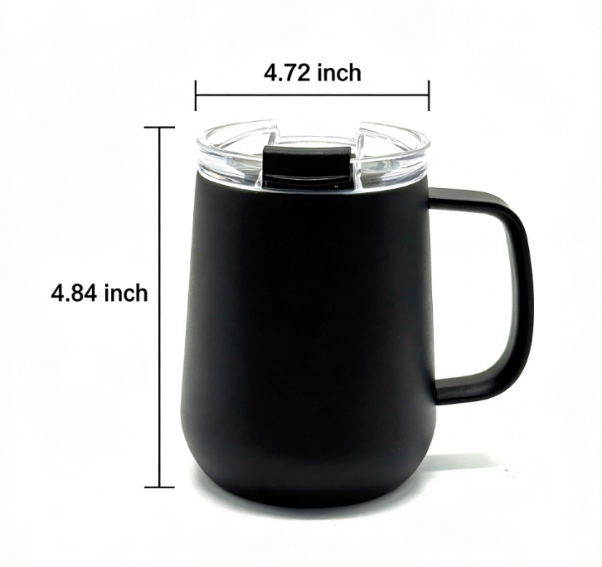 Mainstays 11oz Ms Mug Black SS304 inside + SS201 outside, PP, PCTG,Silicone