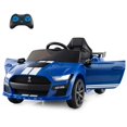 thumbnail image 1 of Costway 12V Licensed Ford Mustang Shelby GT500 Kids Ride on Car with Remote Control Navy, 1 of 10